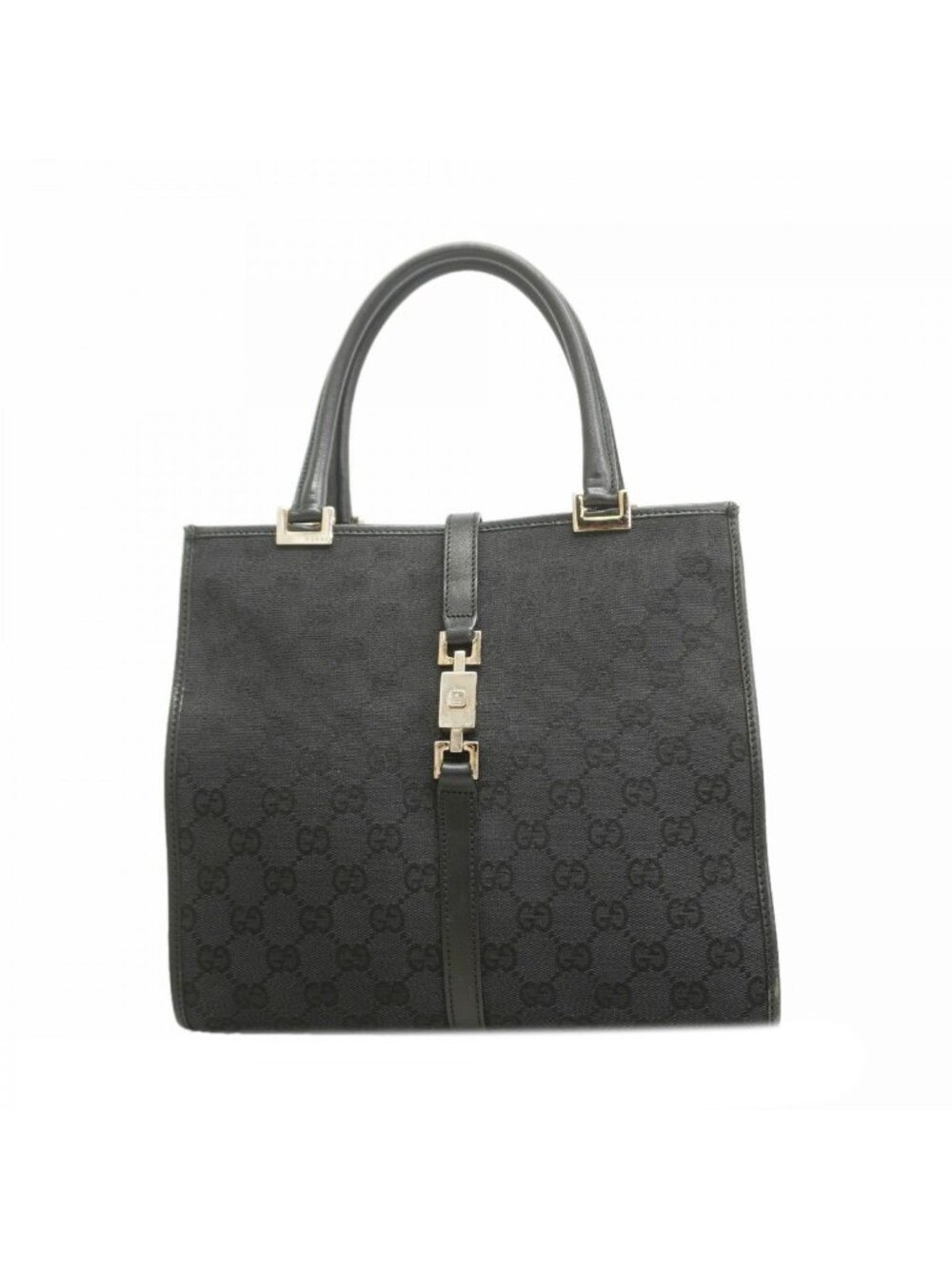 Gucci Handbag GG Canvas Jackie 002 Black Silver